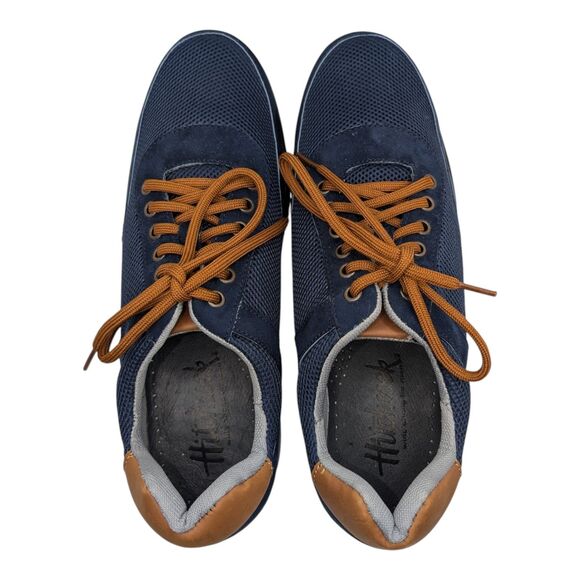 Hitchcock Wide Shoes  Comfortable Mens Navy Blue Casual Footwear Size 9E Sneaker main image 5